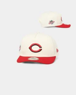 New Era Cincinnati Reds 1990 'Off White World Series Side Patch' Old Golfer Snapback Chrome White