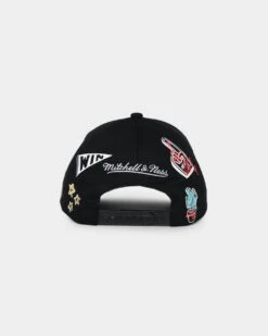 Mitchell & Ness San Antonio Spurs 'Hand Drawn Doodle' Pro Crown Snapback Black -Sportswear Women Store 01026589 YB001 default 0020