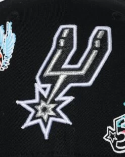 Mitchell & Ness San Antonio Spurs 'Hand Drawn Doodle' Pro Crown Snapback Black -Sportswear Women Store 01026589 YB001 default 0050
