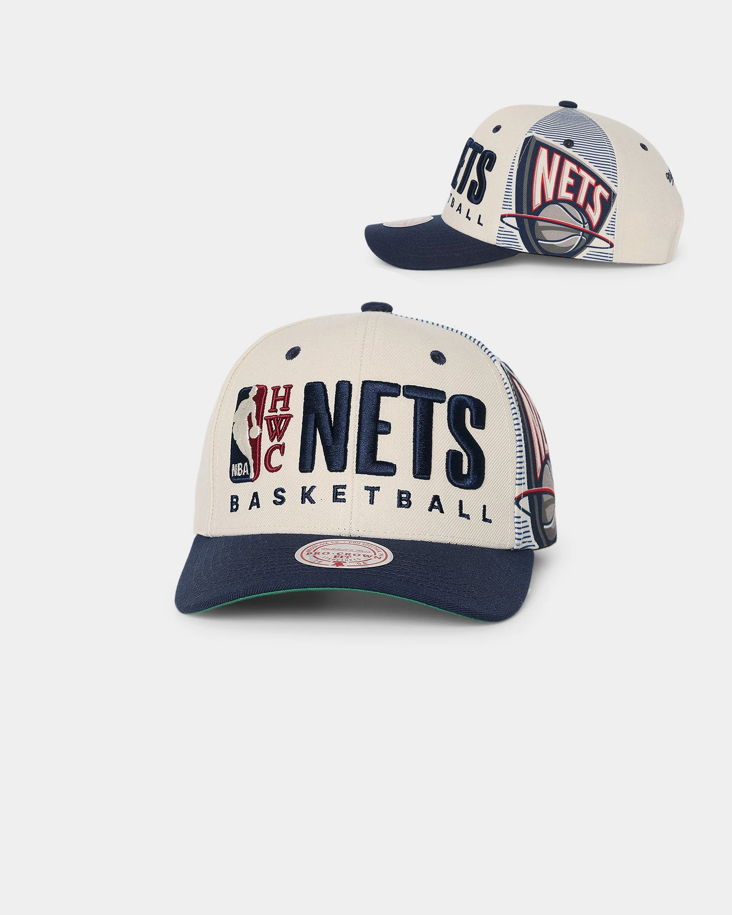 Mitchell & Ness Brooklyn Nets '90s Training Camp' Pro Crown Snapback Cream 3 Mitchell & Ness Brooklyn Nets '90s Training Camp' Pro Crown Snapback Cream