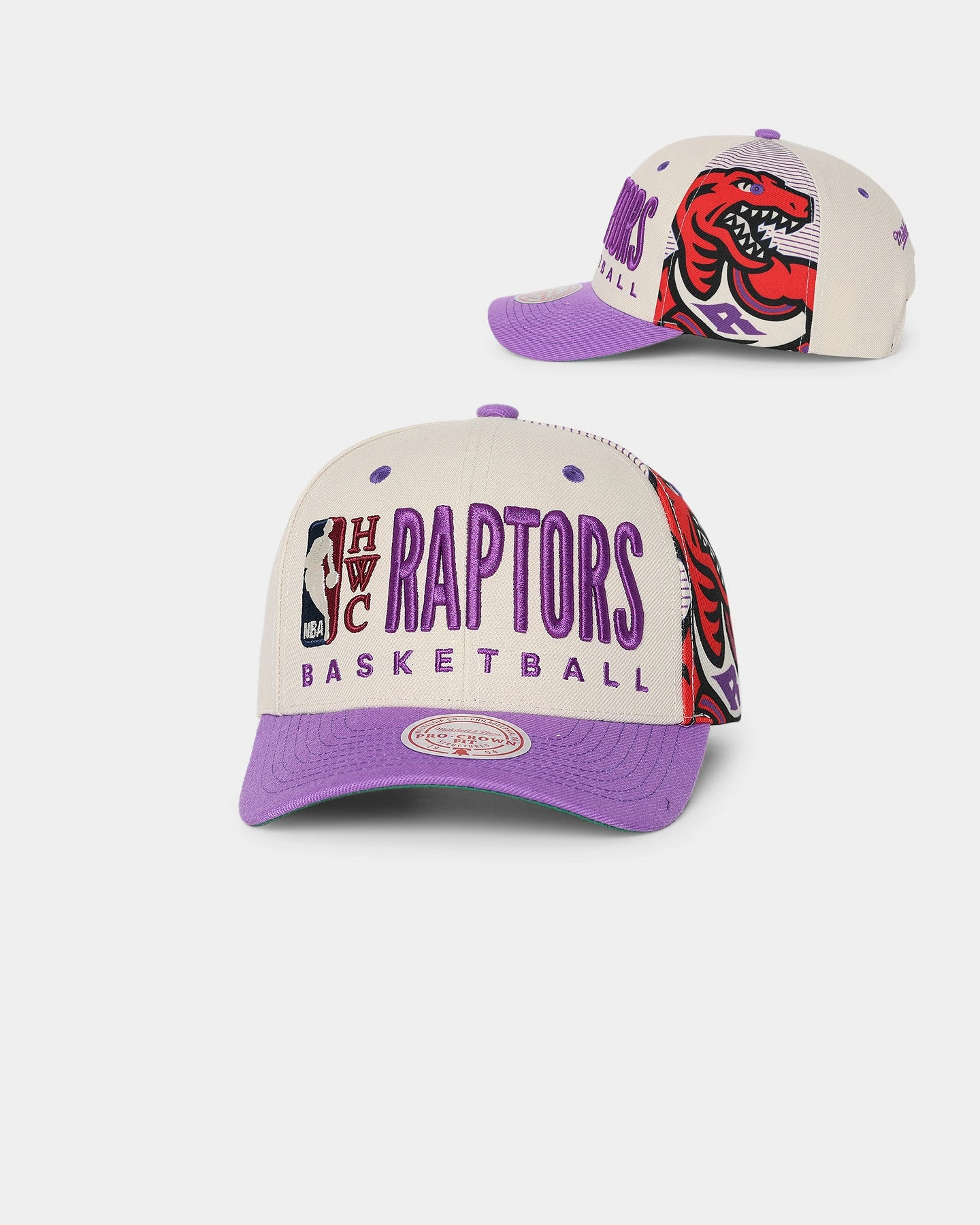Mitchell & Ness Toronto Raptors '90s Training Camp' Pro Crown Snapback Cream 3 Mitchell & Ness Toronto Raptors '90s Training Camp' Pro Crown Snapback Cream