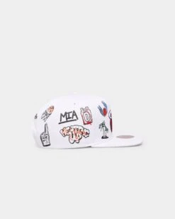 Mitchell & Ness Miami Heat 'Hand Drawn' Original Fit Snapback White -Sportswear Women Store 01026635 YW100 default 0030