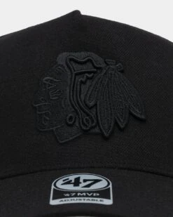 '47 BRAND 47 Brand Chicago Blackhawks 47 MVP DT Snapback Black/Black 12 '47 BRAND 47 Brand Chicago Blackhawks 47 MVP DT Snapback Black/Black -Sportswear Women Store 01027566 YB015 default 0050