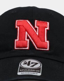 '47 BRAND 47 Brand Nebraska Cornhuskers '47 Clean Up Strapback Black -Sportswear Women Store 01029560 YB001 default 0050