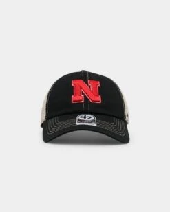 '47 BRAND 47 Brand Nebraska Cornhuskers Trawler '47 Clean Up Strapback Black