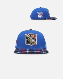 Pro Standard New York Rangers Prep Plaid Snapback Royal Blue