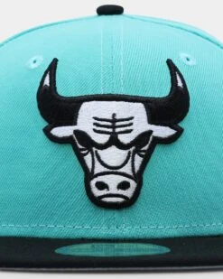 New Era Chicago Bulls 'Cool Mint' 2-Tone 59FIFTY Fitted Mint/Black -Sportswear Women Store 01029822 YM370 mens 0050