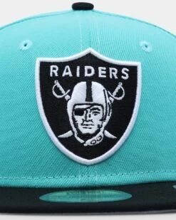 New Era Las Vegas Raiders 'Cool Mint' 2-Tone 59FIFTY Fitted Mint/Black -Sportswear Women Store 01029824 YM370 mens 0050