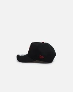 New Era Chicago Cubs 'Satin Scarlet' 9FORTY A-Frame Snapback Black/Scarlet -Sportswear Women Store 01030527 YB321 default 0040