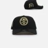 New Era Denver Nuggets 'NBA Gold Links' 9FORTY A-Frame Snapback Black/Gold -Sportswear Women Store 01031430 YB003 default 0005