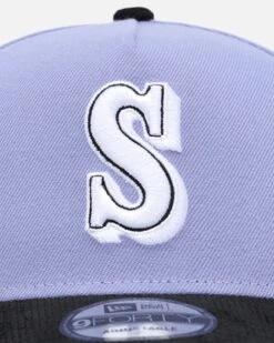 New Era Seattle Mariners 9FORTY A-Frame Snapback Lavender/Black -Sportswear Women Store 01031993 YL295 default 0060