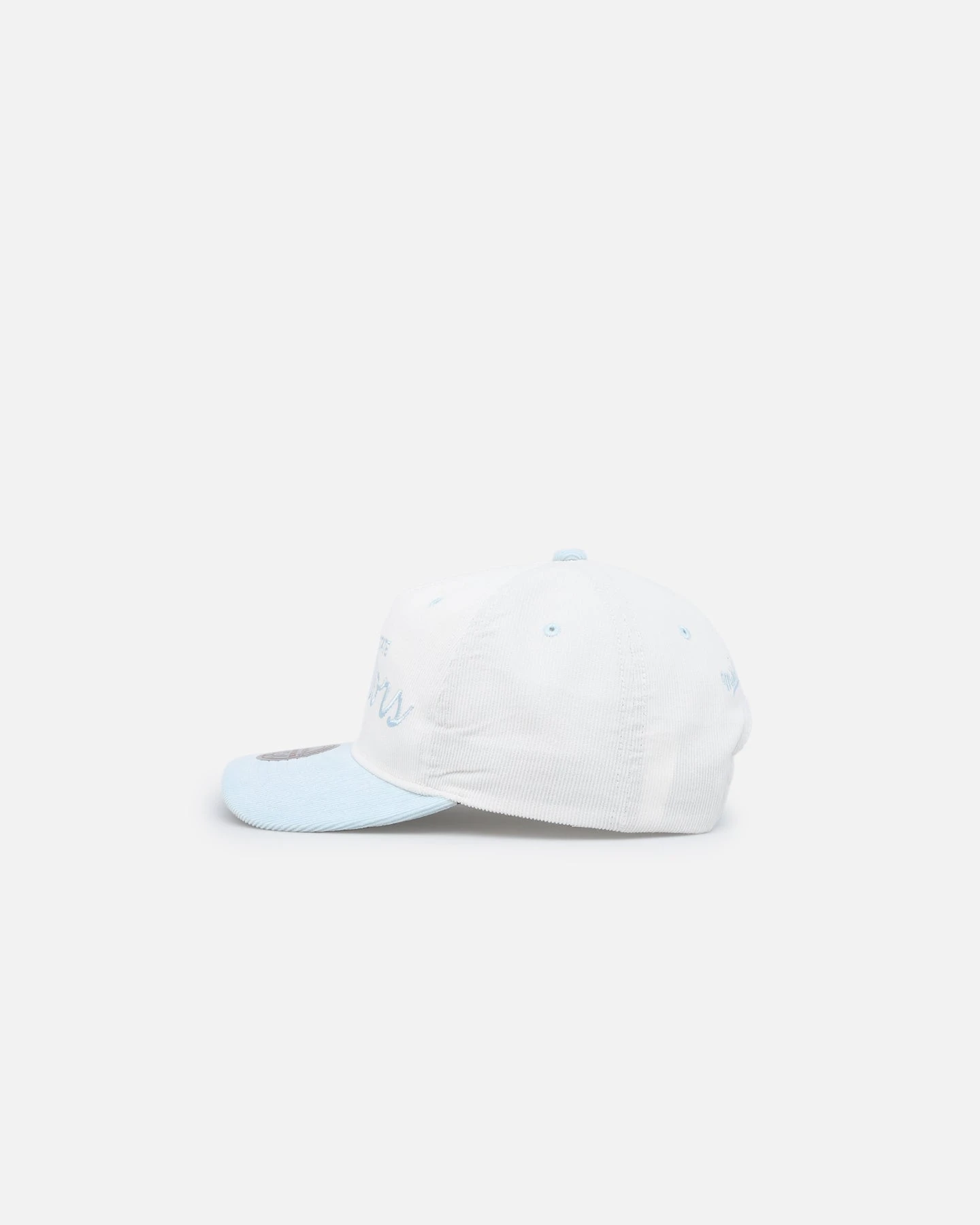 Mitchell & Ness Golden State Warriors 'Pastel Corduroy' Deadstock Snapback White Cream/Blue 6 Mitchell & Ness Golden State Warriors 'Pastel Corduroy' Deadstock Snapback White Cream/Blue - Image 4