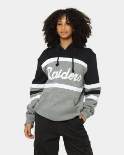 Mitchell & Ness Men's Raiders Head Coach Hoodie Black/Grey