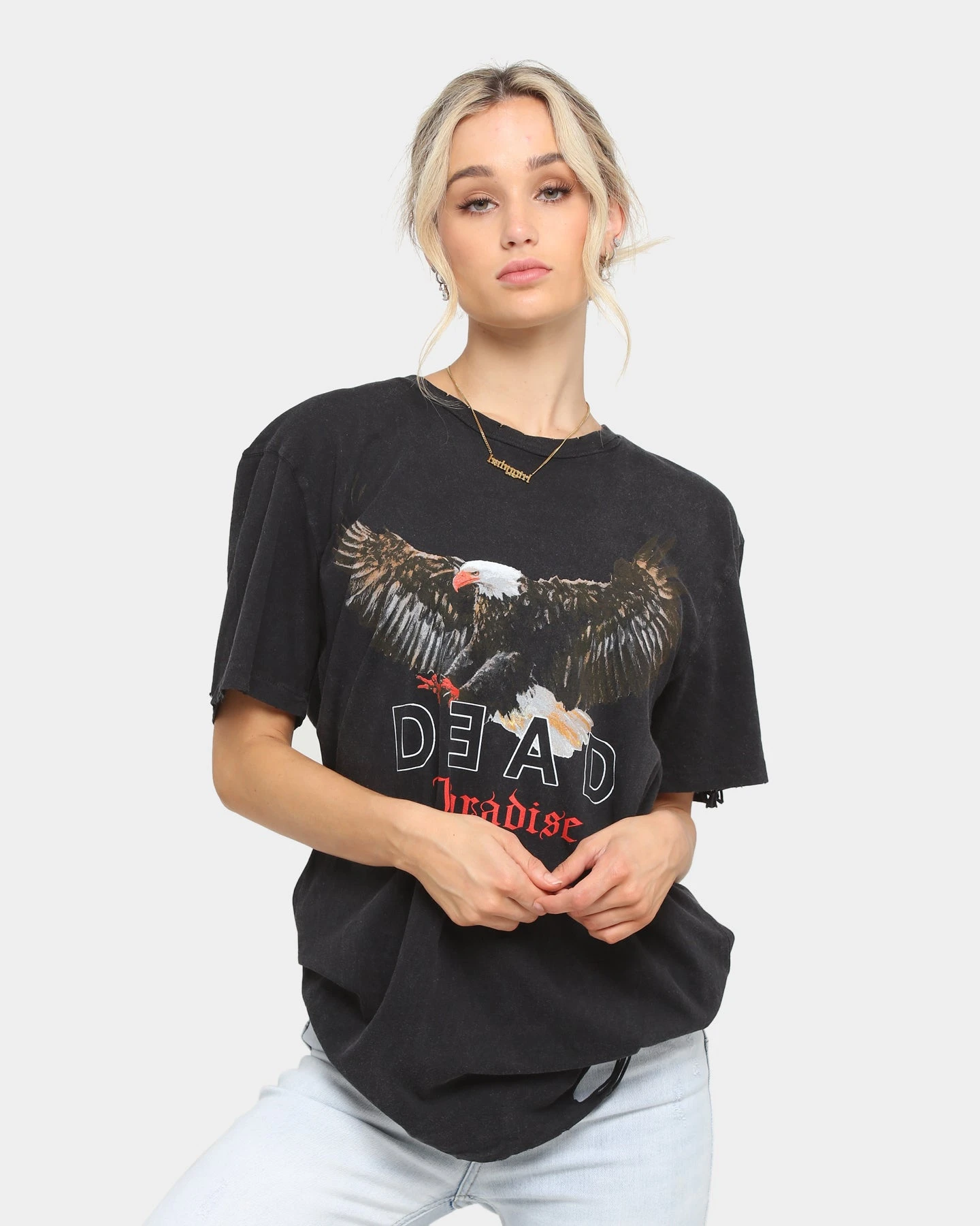 Dead Studios Paradise Vintage Short Sleeve T-Shirt Washed Black 3 Dead Studios Paradise Vintage Short Sleeve T-Shirt Washed Black