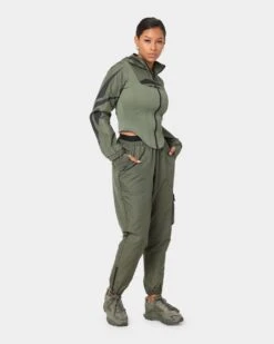 Reebok Women's Cardi B X Reebok Corset Hoodie Hunter Green -Sportswear Women Store 02029038 YG646 womens 0020