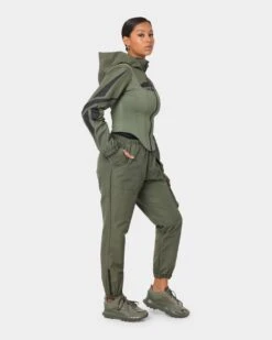 Reebok Women's Cardi B X Reebok Corset Hoodie Hunter Green -Sportswear Women Store 02029038 YG646 womens 0050