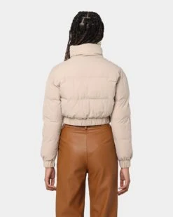 XXIIII Women's Dee Crop Puffer Jacket Beige -Sportswear Women Store 02031834 Y1000 womens 0040