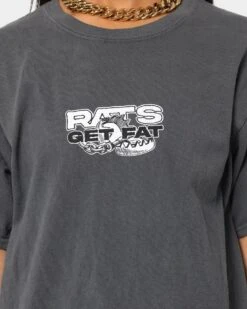 Rats Get Fat Anarchy In The UK Vintage T-Shirt Off Black -Sportswear Women Store 02032954 YO124 womens 0030