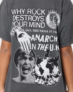 Rats Get Fat Anarchy In The UK Vintage T-Shirt Off Black -Sportswear Women Store 02032954 YO124 womens 0040