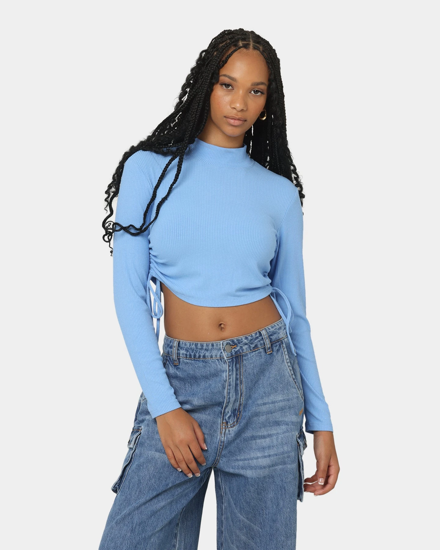 EN ES Women's Harper Cropped LS Top Bluebell 3 EN ES Women's Harper Cropped LS Top Bluebell