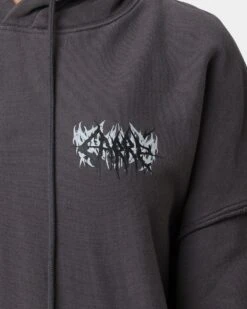 Carre Metalle Distressed Hoodie Washed Grey -Sportswear Women Store 02036024 YQ172 womens 0030