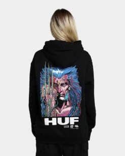 HUF X Marvel Weapon X Hoodie Black -Sportswear Women Store 02036197 YB001 womens 040