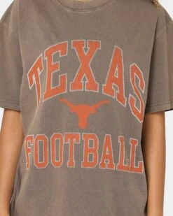 National Collegiate Athletic Association Texas Longhorns Vintage Arch T-Shirt Washed Chocolate -Sportswear Women Store 02036288 YW534 womens 0030