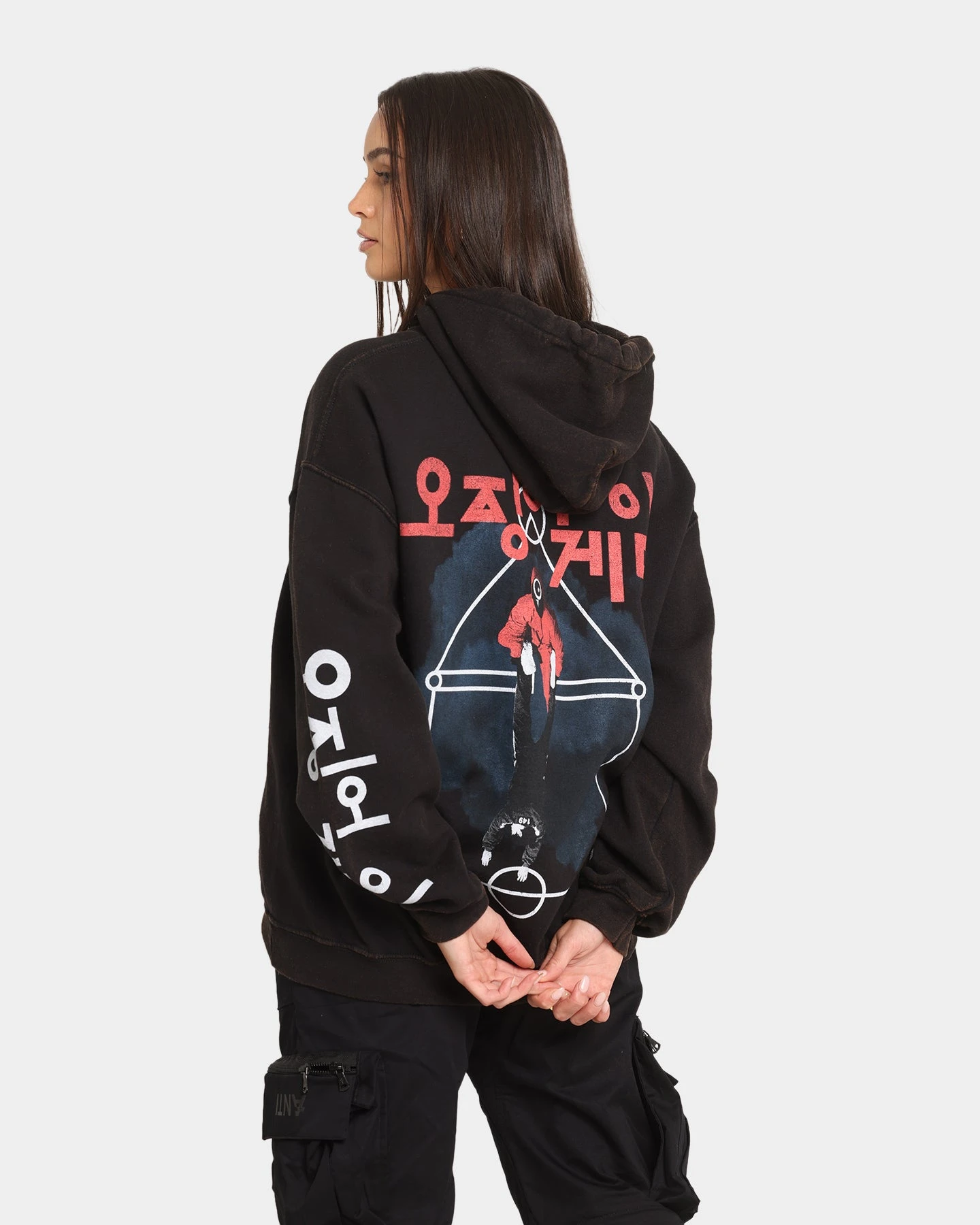 Goat Crew X Squid Game Members Vintage Hoodie Black Wash 3 Goat Crew X Squid Game Members Vintage Hoodie Black Wash