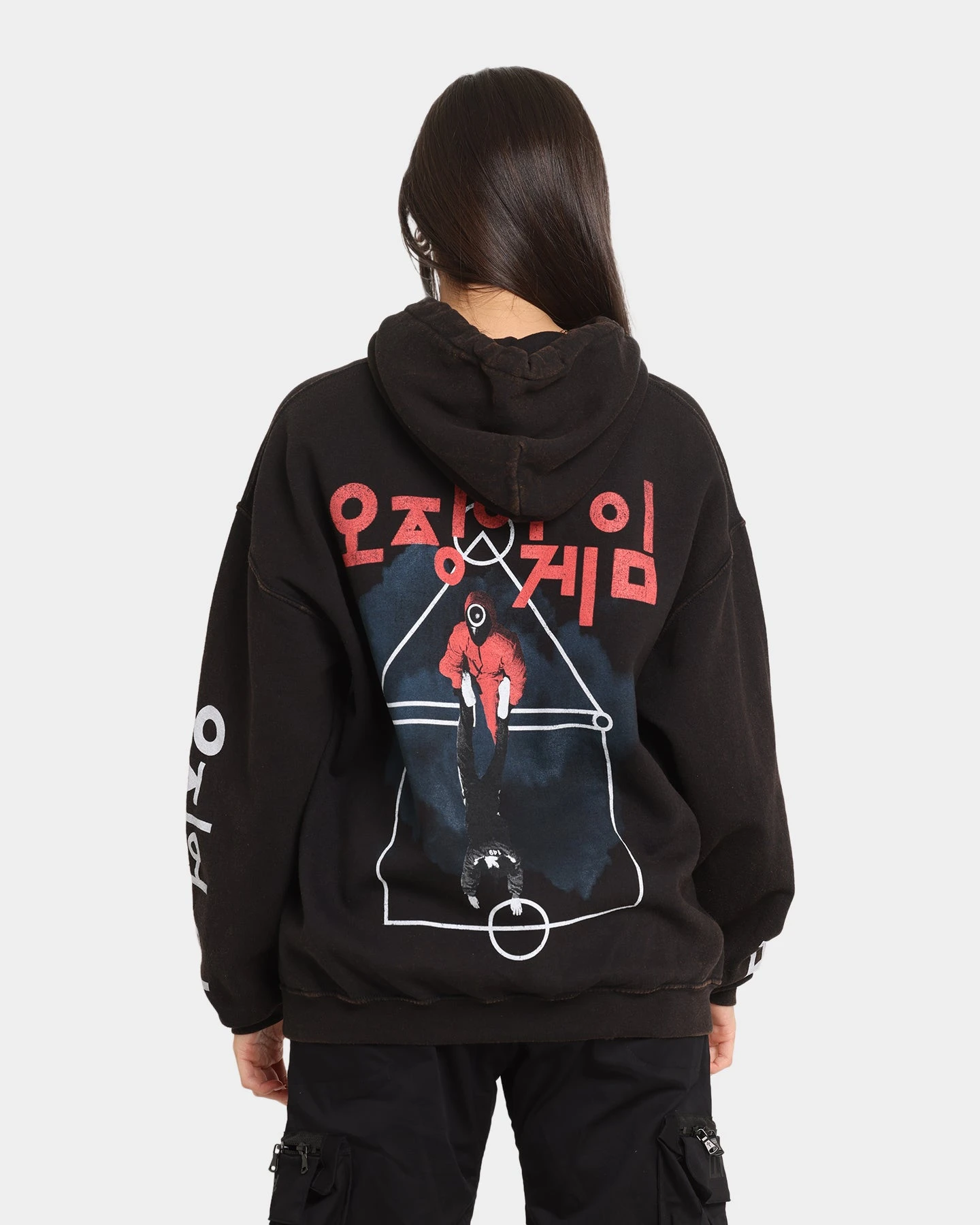 Goat Crew X Squid Game Members Vintage Hoodie Black Wash 6 Goat Crew X Squid Game Members Vintage Hoodie Black Wash - Image 4