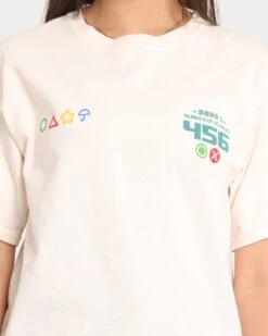 Goat Crew X Squid Game Number Of Players Vintage T-Shirt Off White -Sportswear Women Store 02036327 YO007 womens 030