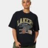 Mitchell & Ness Los Angeles Lakers T-Shirt Faded Black 2 Mitchell & Ness Los Angeles Lakers T-Shirt Faded Black -Sportswear Women Store 02036536 YB554 womens 0010