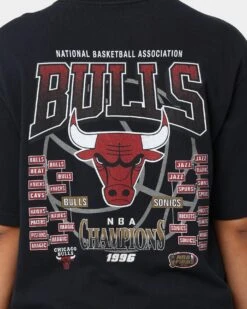 Mitchell & Ness Chicago Bulls Finals Vintage T-Shirt Faded Black -Sportswear Women Store 02036562 YB554 womens 0040