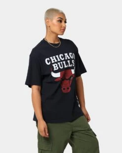 Mitchell & Ness Chicago Bulls Finals Vintage T-Shirt Faded Black -Sportswear Women Store 02036562 YB554 womens 0050