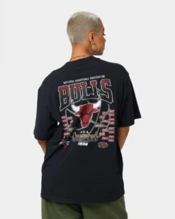 Mitchell & Ness Chicago Bulls Finals Vintage T-Shirt Faded Black -Sportswear Women Store 02036562 YB554 womens 0070