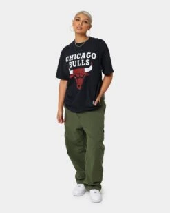 Mitchell & Ness Chicago Bulls Finals Vintage T-Shirt Faded Black -Sportswear Women Store 02036562 YB554 womens 0080