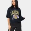 Mitchell & Ness Los Angeles Lakers XL Arch Vintage T-Shirt Faded Black -Sportswear Women Store 02036565 YB554 womens 0010