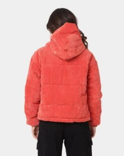 XXIII Women's Schyler Corduroy Puffer Jacket Red -Sportswear Women Store 02036806 YR001 womens 0040