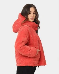 XXIII Women's Schyler Corduroy Puffer Jacket Red -Sportswear Women Store 02036806 YR001 womens 0050