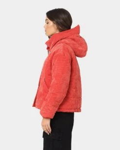 XXIII Women's Schyler Corduroy Puffer Jacket Red -Sportswear Women Store 02036806 YR001 womens 0060