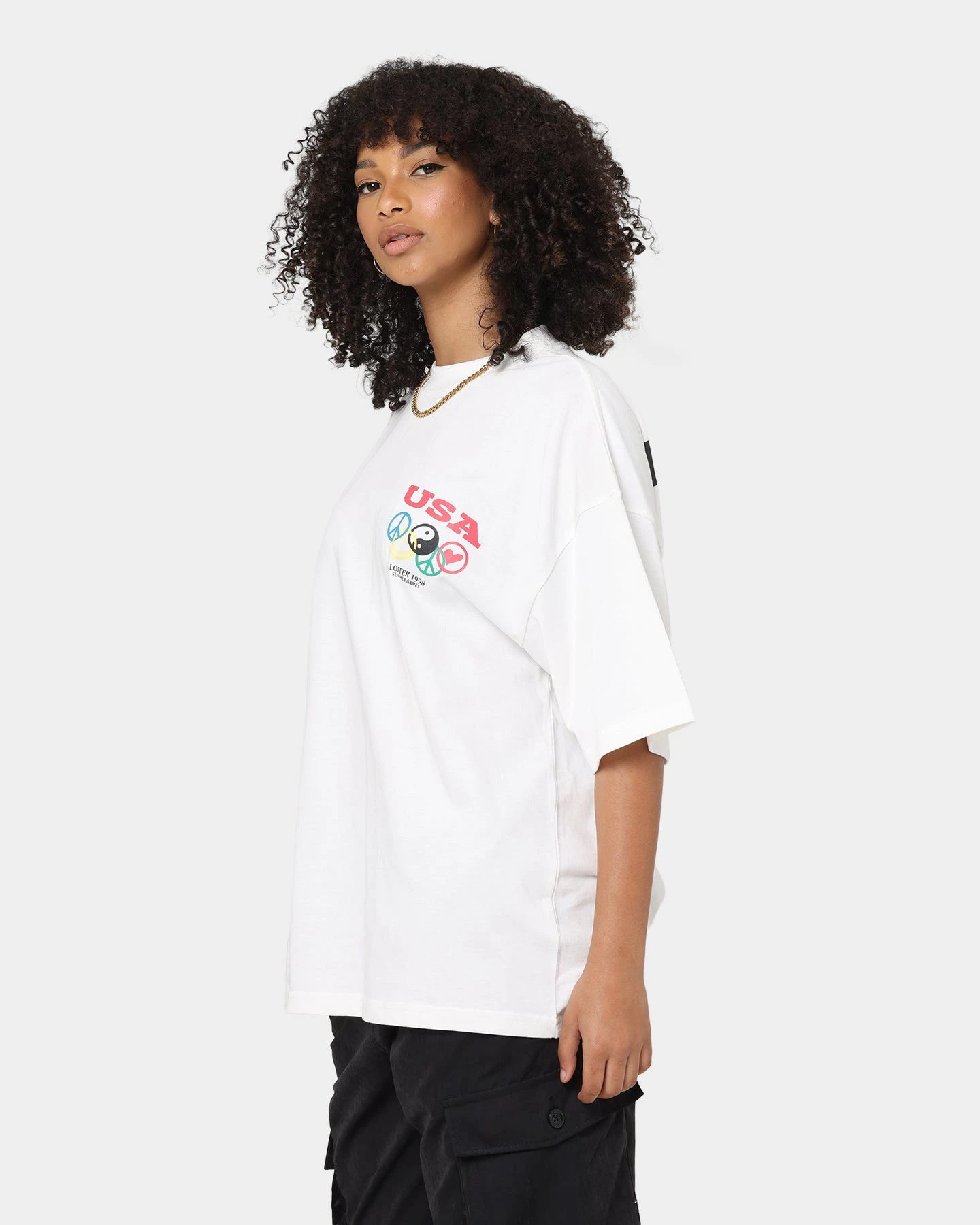 Loiter Tribute T-Shirt Off White 9 Loiter Tribute T-Shirt Off White - Image 7