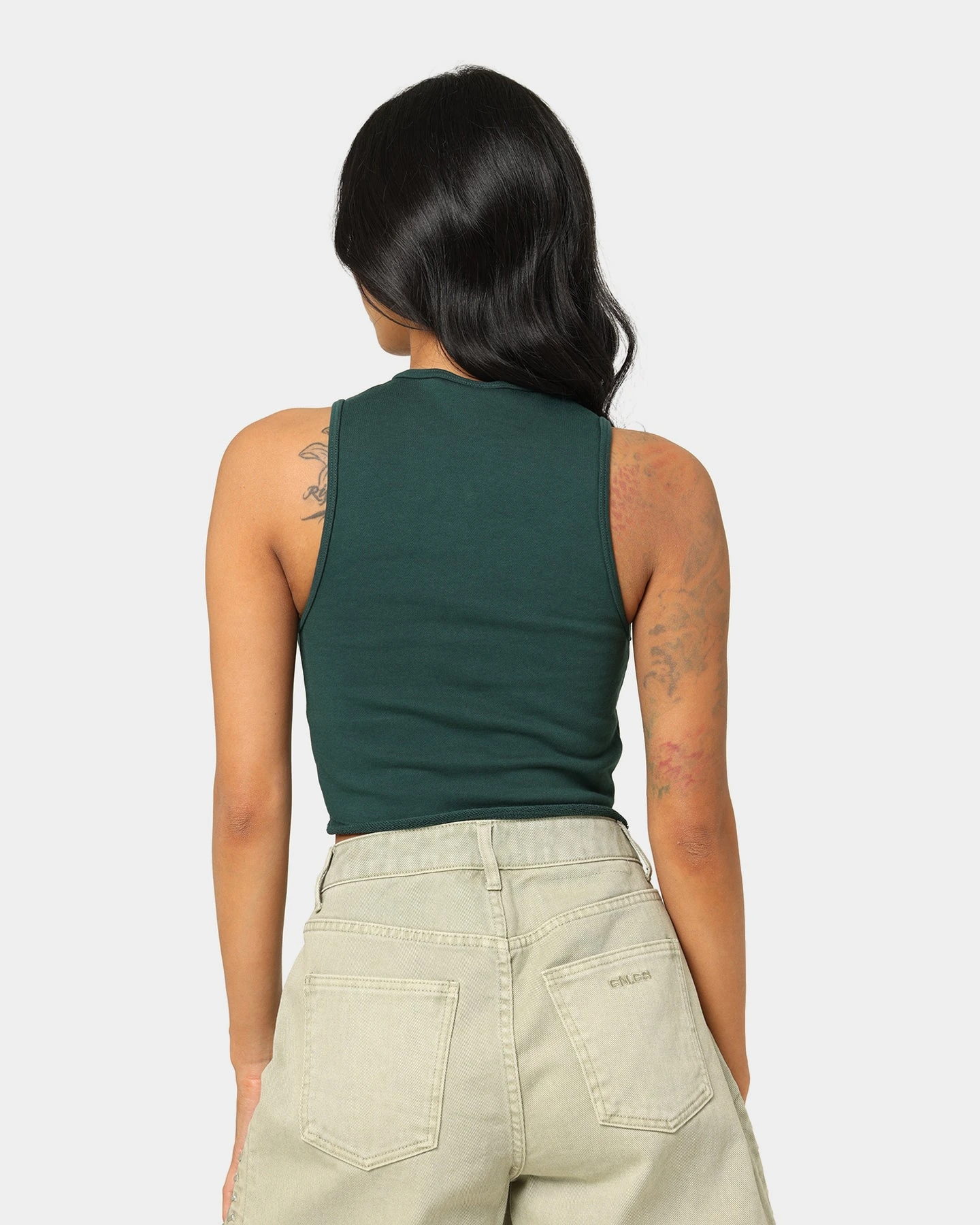 EN ES Women's Reny Lace Up Crop Top Deep Teal 6 EN ES Women's Reny Lace Up Crop Top Deep Teal - Image 4