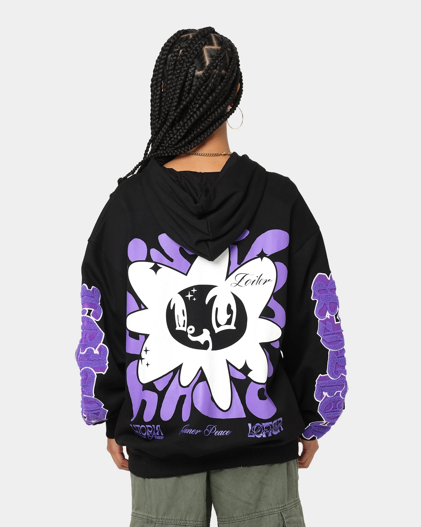 Loiter Fleur Hoodie Black 7 Loiter Fleur Hoodie Black - Image 5