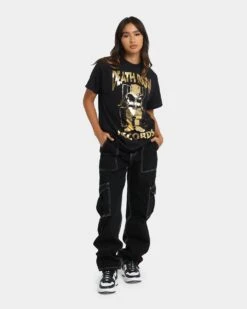 Death Row Records The Chair T-Shirt Black/Gold -Sportswear Women Store 02037705 YB003 womens 0020