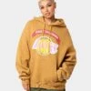 Mitchell & Ness Los Angeles Lakers 3-Peat Hoodie Bone Brown -Sportswear Women Store 02038016 YB1007 womens 0010