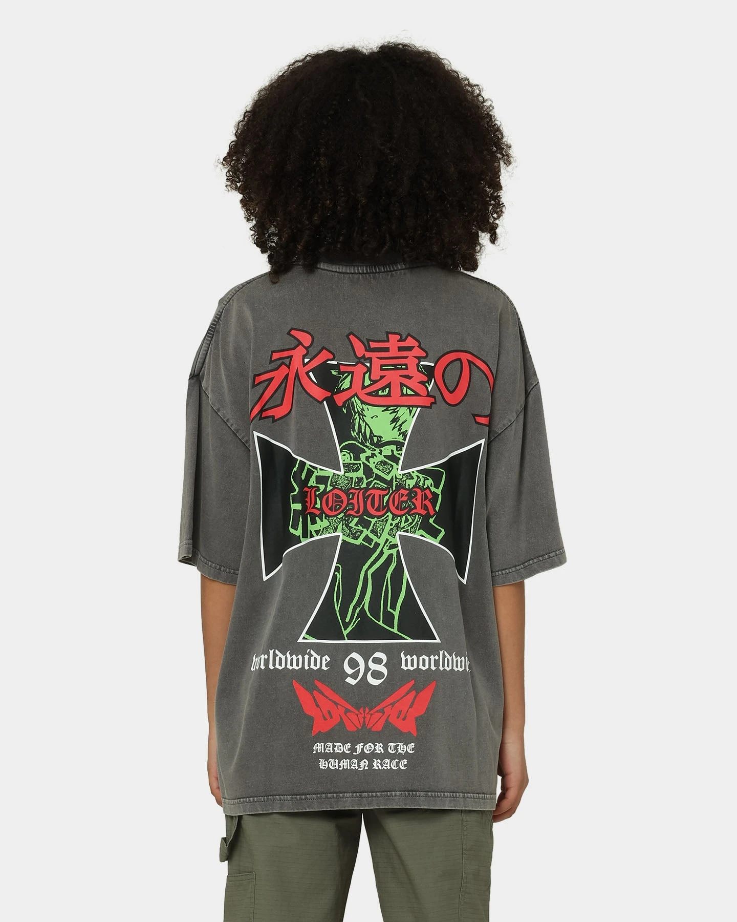 Loiter Eternal Vintage T-Shirt Charcoal 7 Loiter Eternal Vintage T-Shirt Charcoal - Image 5