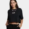 HUF Women's 1993 Crop T-Shirt Black -Sportswear Women Store 02038264 YB001 womens 0010