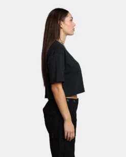 HUF Women's 1993 Crop T-Shirt Black -Sportswear Women Store 02038264 YB001 womens 0050