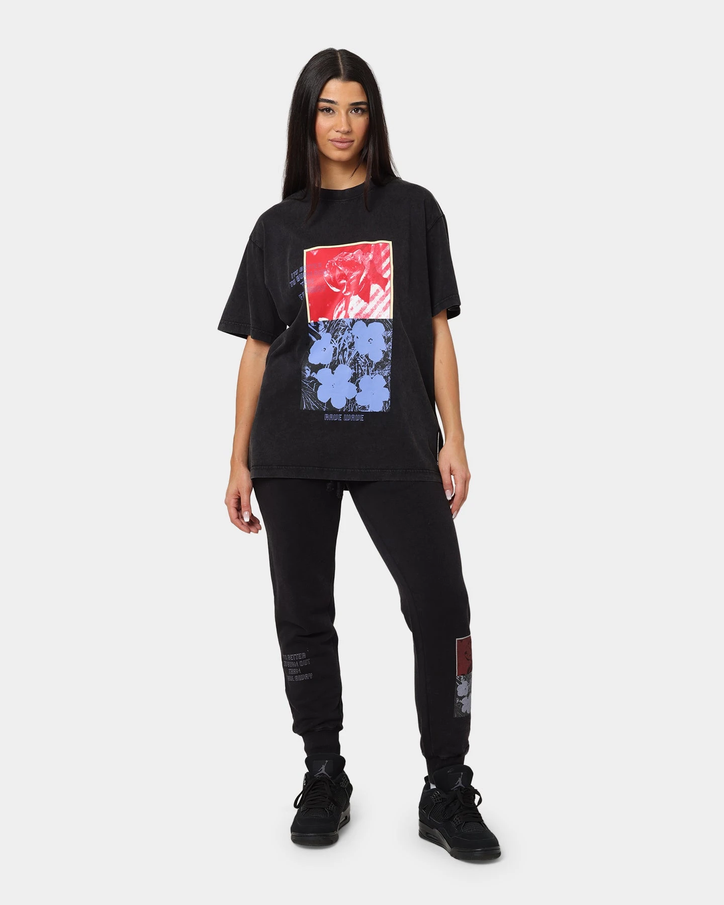 Dead Studios Flower Wave Vintage T-Shirt Vintage Black/Multi-Coloured 5 Dead Studios Flower Wave Vintage T-Shirt Vintage Black/Multi-Coloured - Image 3