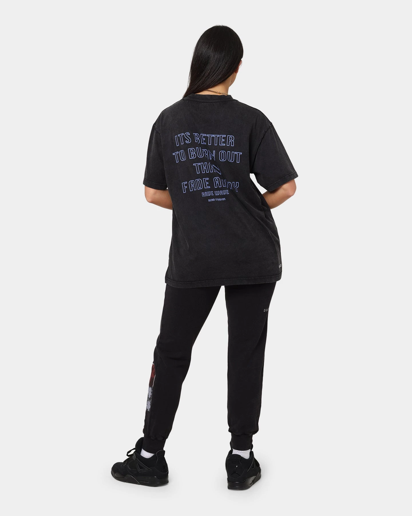 Dead Studios Flower Wave Vintage T-Shirt Vintage Black/Multi-Coloured 10 Dead Studios Flower Wave Vintage T-Shirt Vintage Black/Multi-Coloured - Image 8