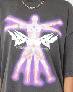 Loiter Human Condition Vintage T-Shirt Charcoal -Sportswear Women Store 02038628 YC300 womens 0030